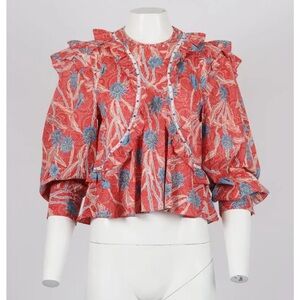 Isabel Marant red floral blouse - size 36